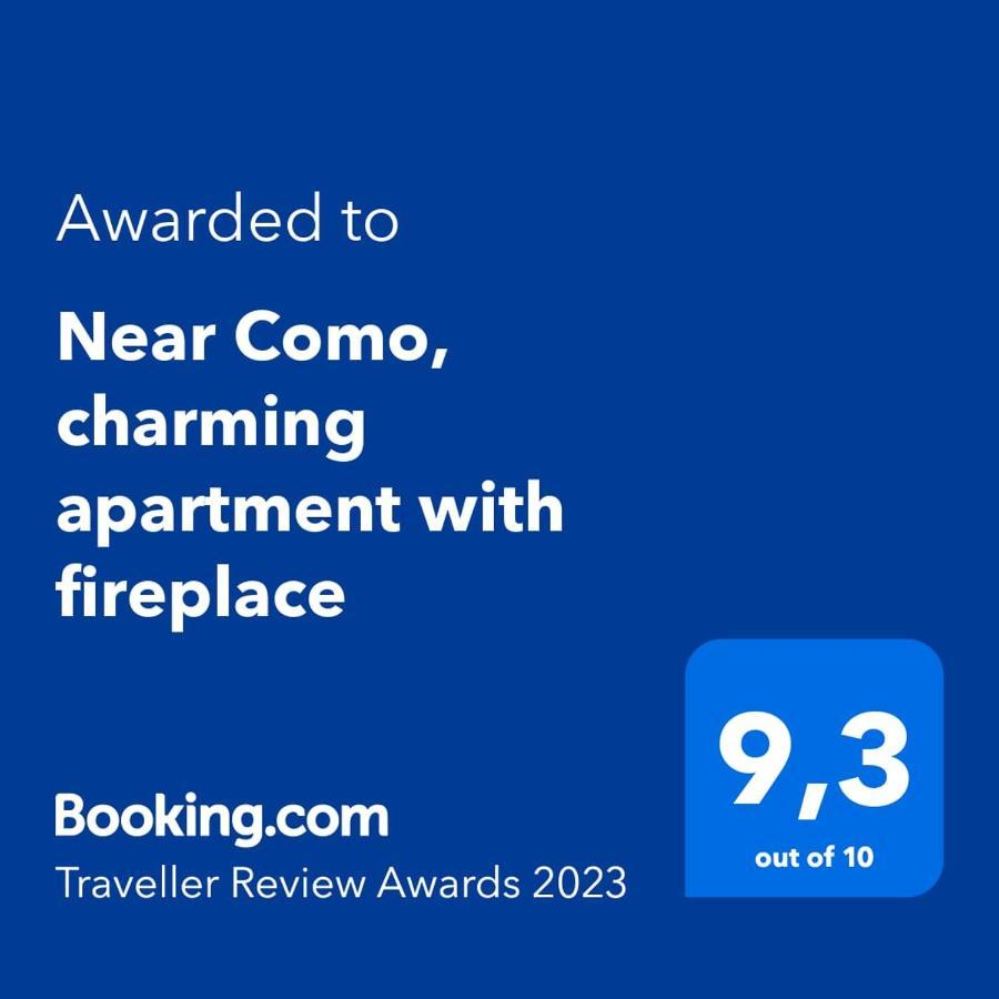 Near Como, Charming Apartment With Fireplace Grandate Exteriör bild